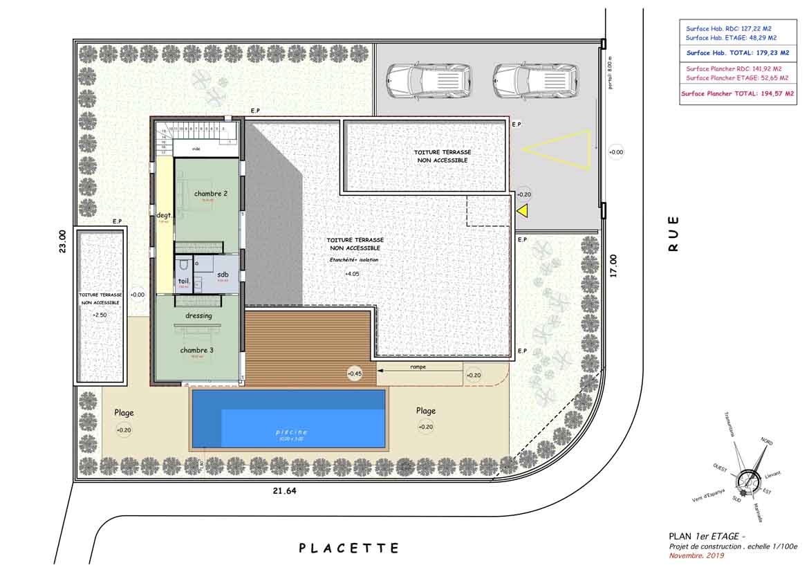 Plan du premier étage